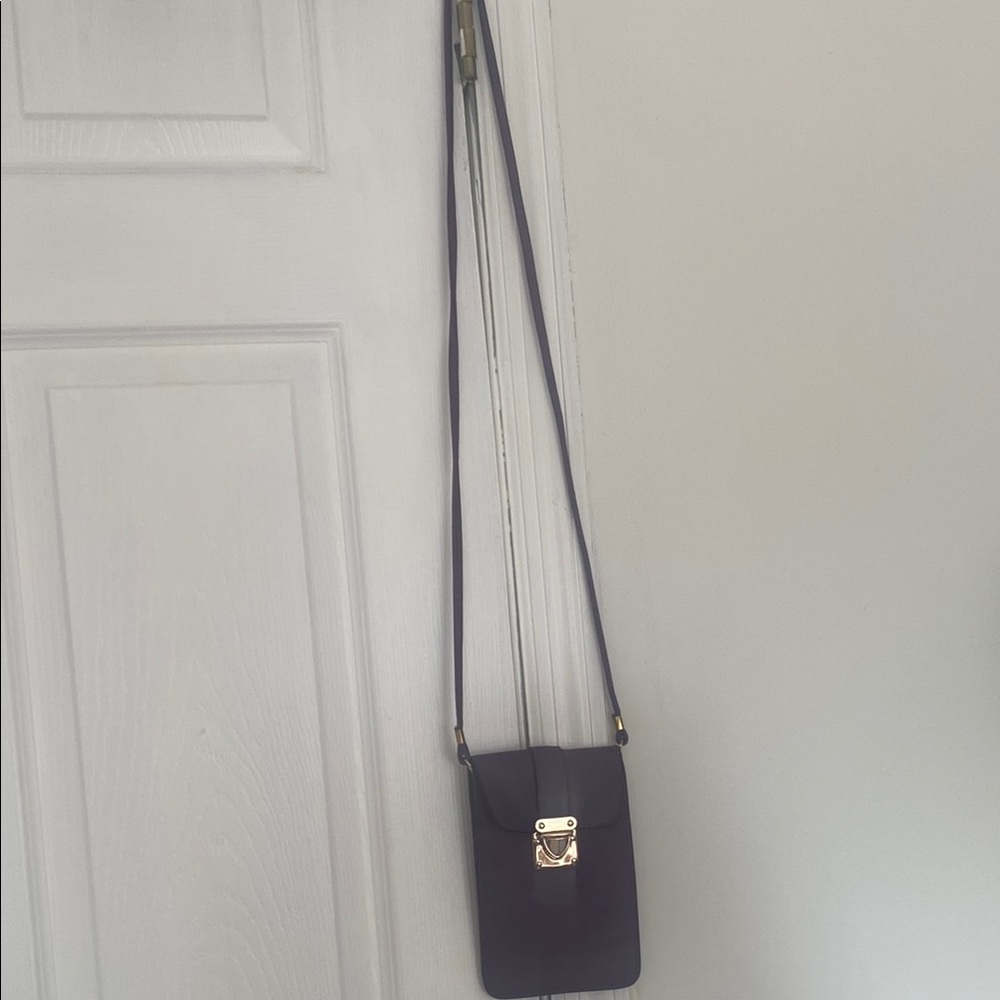 Purple Crossbody Bag with Gold Clasp - Picture 2 of 6